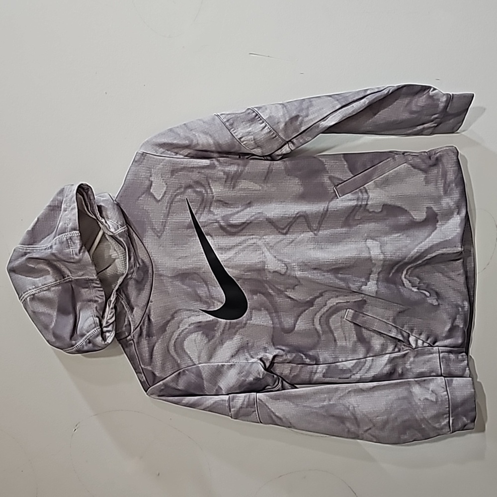 Nike dry fit boys L hoodie Grey